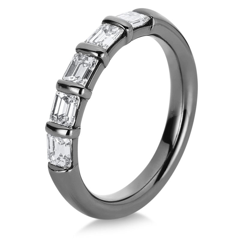 Ring 18 kt WG, schwarz rhodiniert