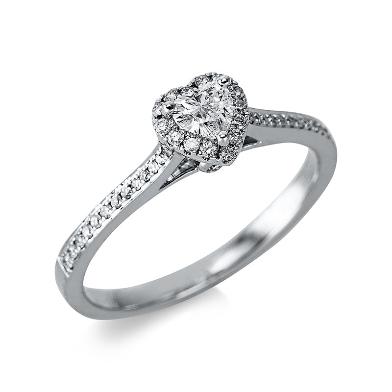Ring 18 kt WG heart