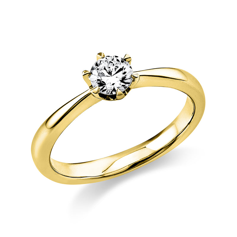 Ring 6 prongs 18 kt gold, GIA2458134404