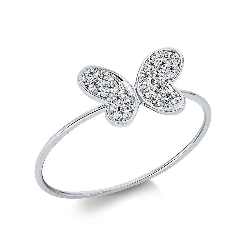 Ring 18 kt WG butterfly
