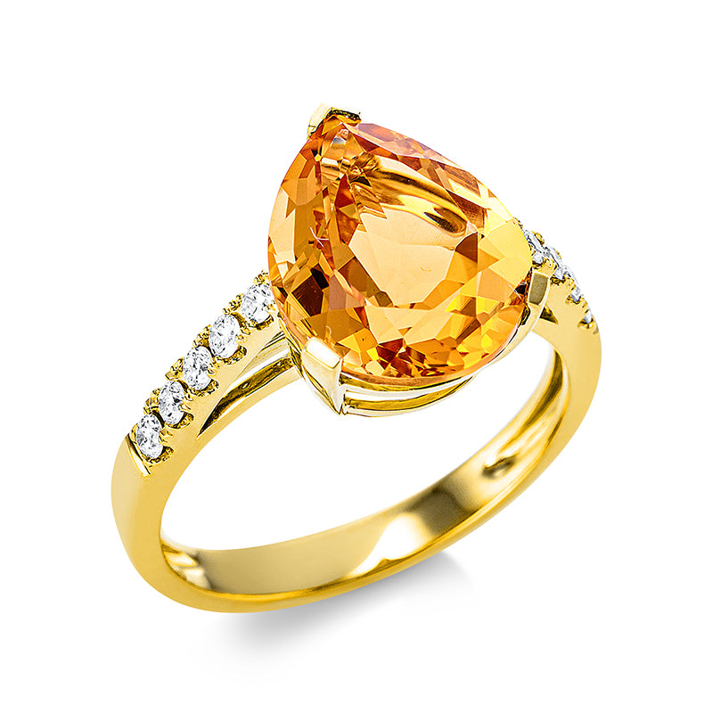 Ring 3 prongs 18 kt gold