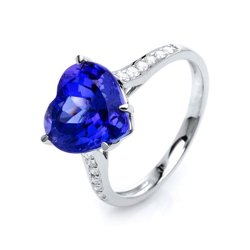 Ring 4er-Krappe 14 kt WG Herz