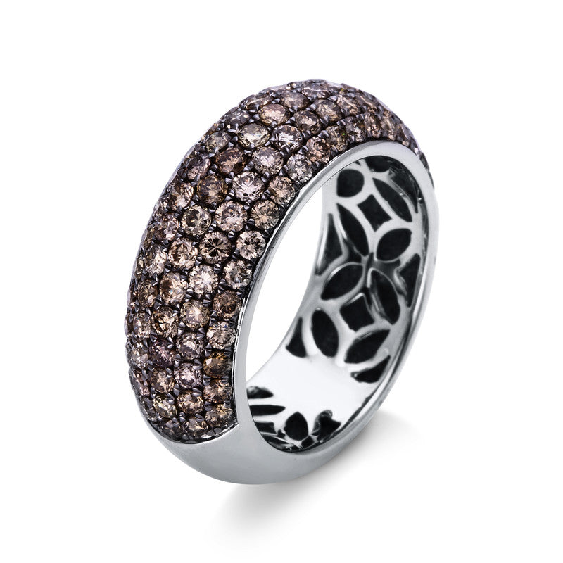 Ring 18 kt WG, black rhodium-plated setting