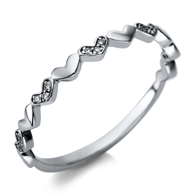 Ring 18 kt WG Herzen