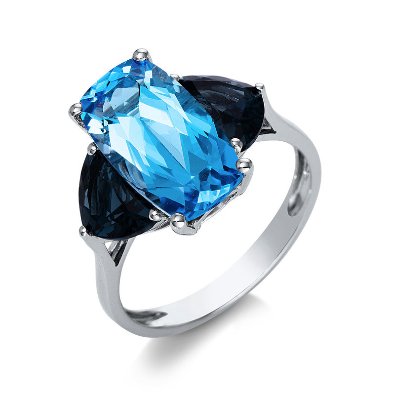 Кольцо 4 зубца Белое золото 18 карат