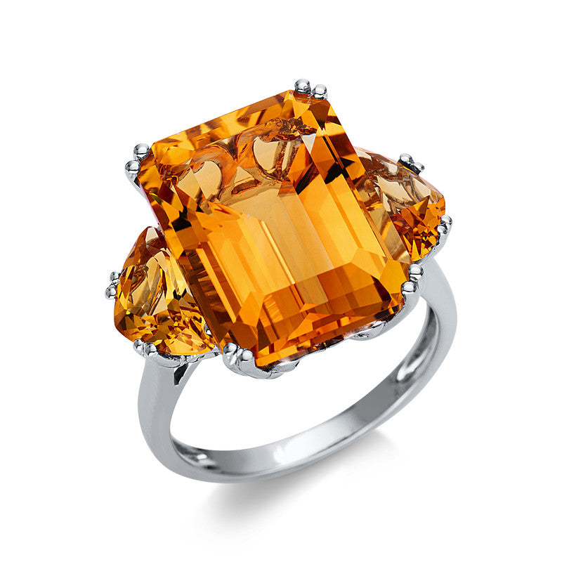 Кольцо 4 зубца Белое золото 18 карат