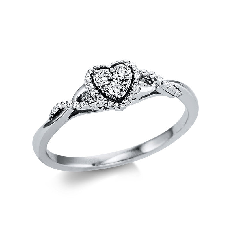 Ring 18 kt WG heart
