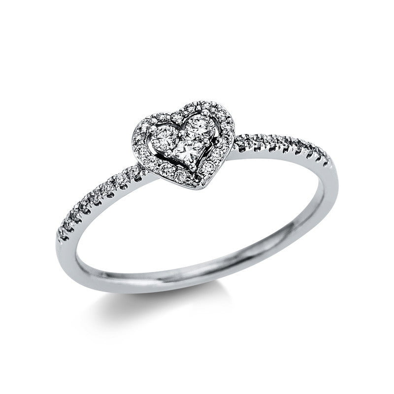 Ring 18 kt WG Herz