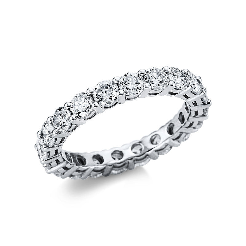 Ring 4 prongs 18 kt white gold