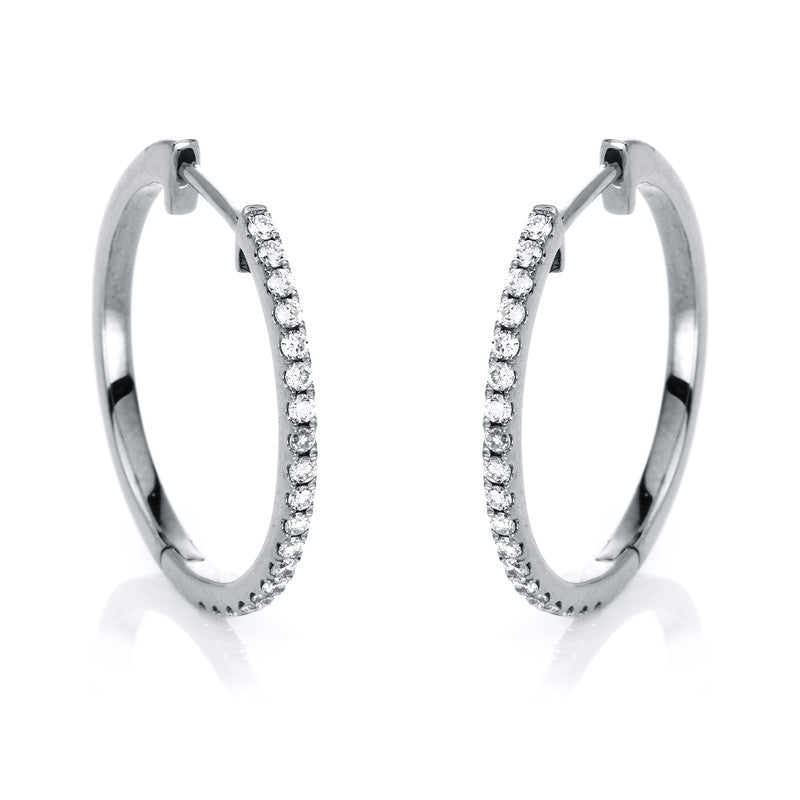 Серьги-кольца 14kt WG