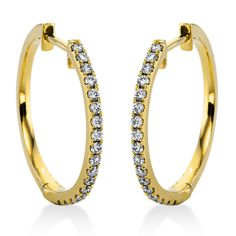 Серьги-кольца 18-каратное золото