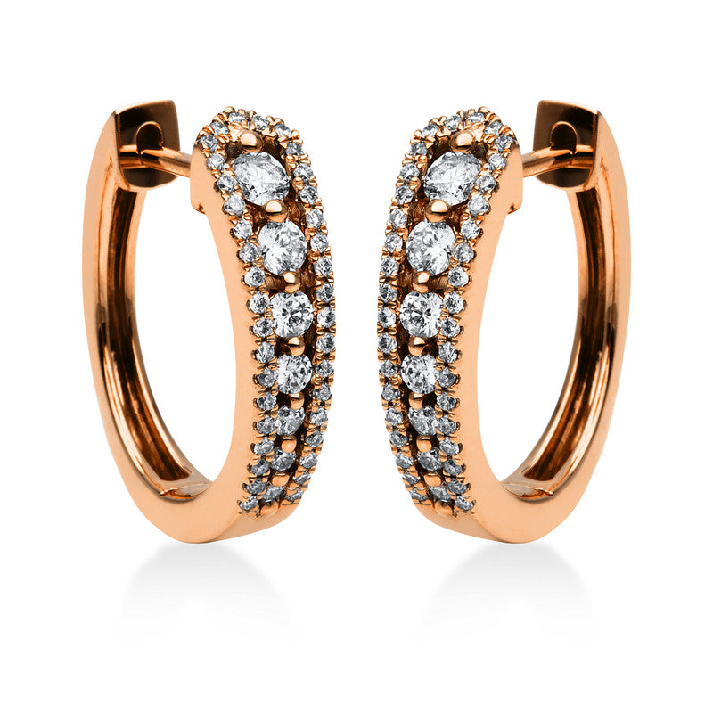 Серьги-кольца 18-каратное золото