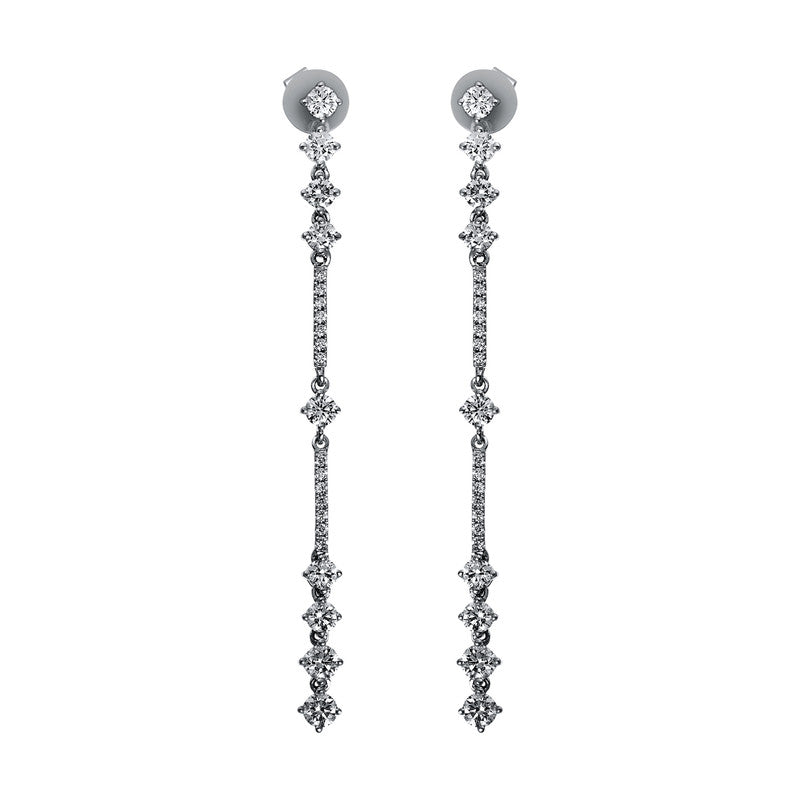 Серьги 18 карат белого цвета