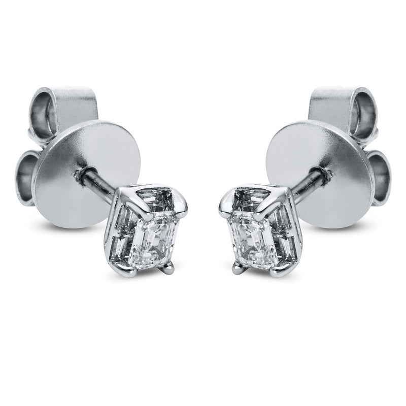 Ohrstecker 4er-Krappe 18 kt WG