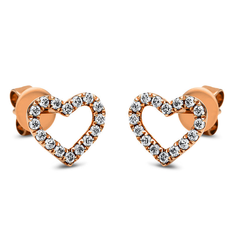 Ohrstecker 14 kt RG Herz