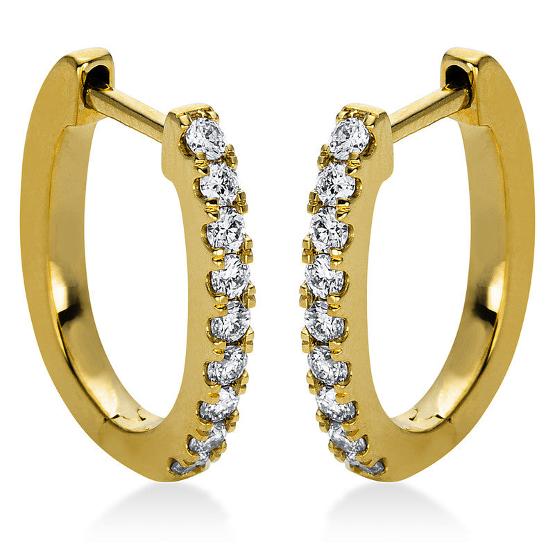 Hoop earrings 18 kt gold