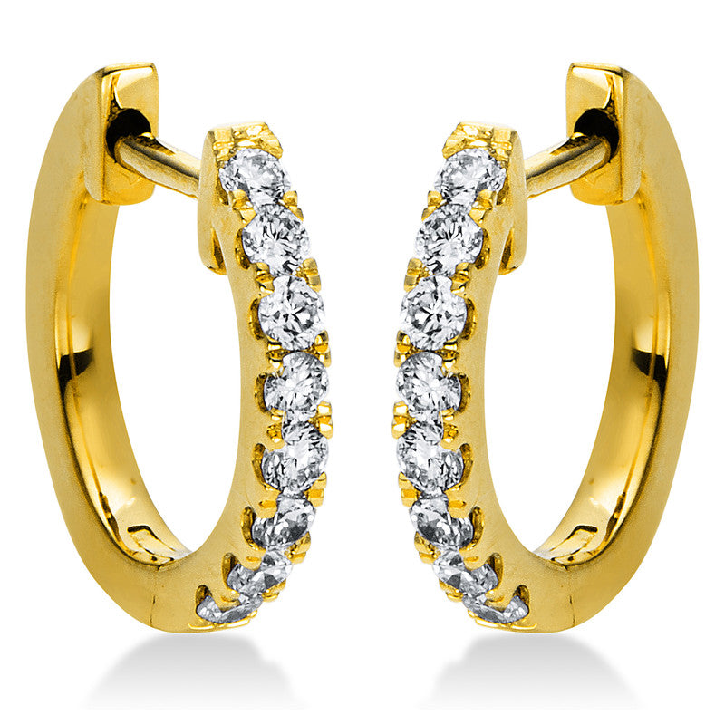Hoop earrings 18 kt gold