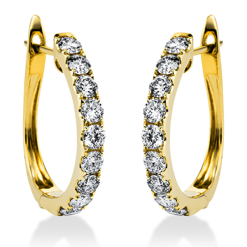 Серьги-кольца 18-каратное золото