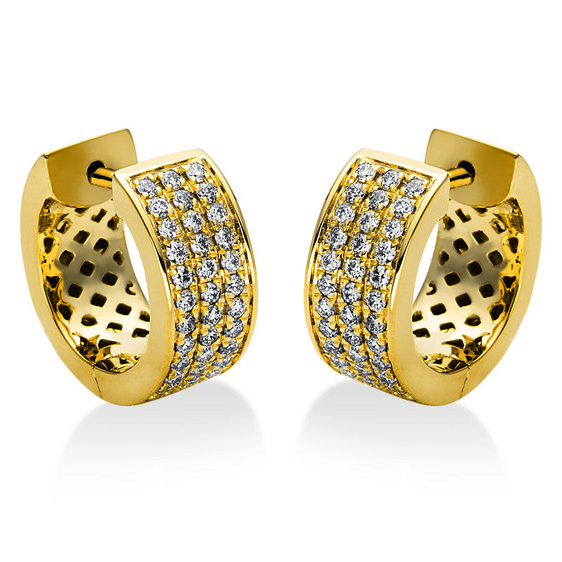 Серьги-кольца 18-каратное золото