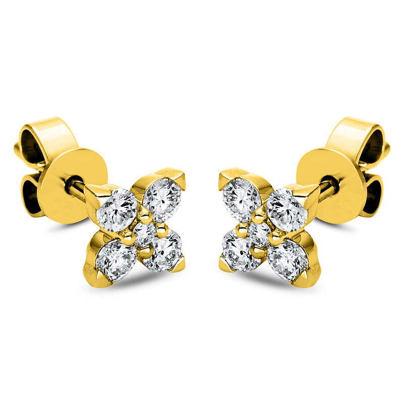 Серьги-гвоздики 14-каратное золото