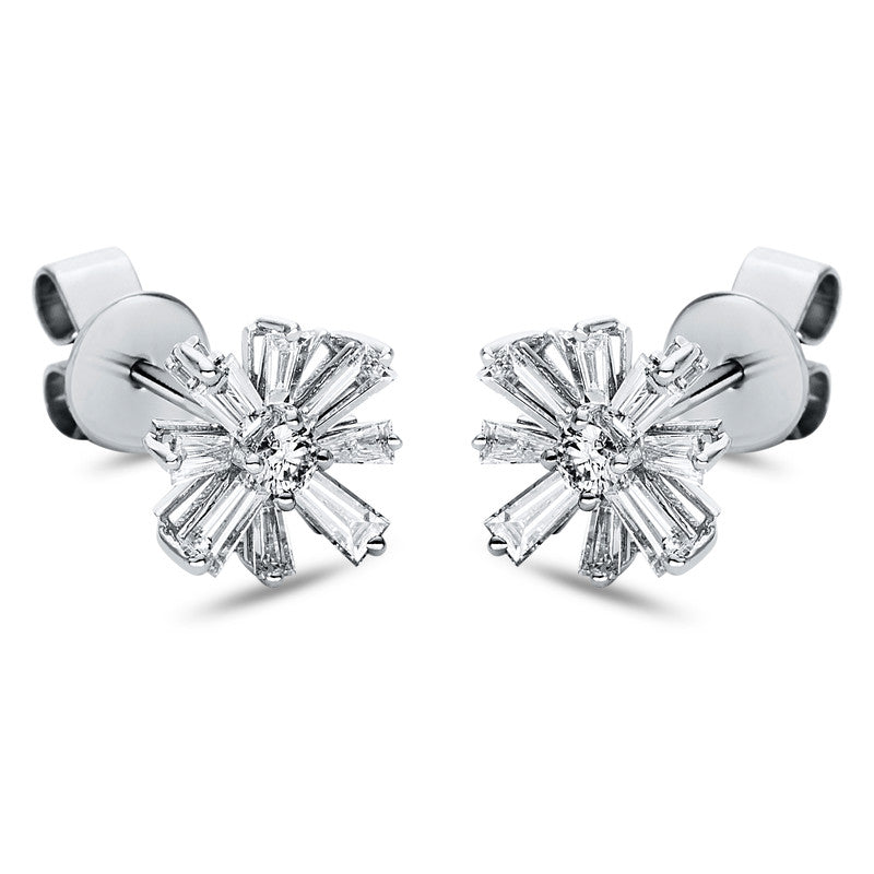 Серьги-гвоздики 18 кт WG