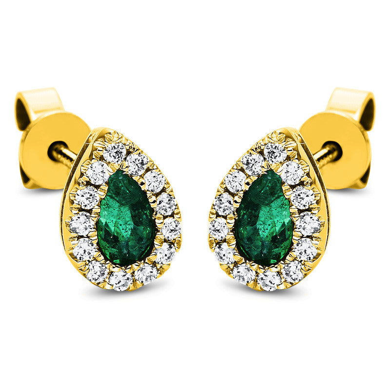 Серьги-гвоздики 18-каратное золото