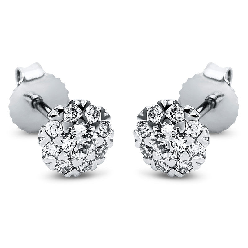 Серьги-гвоздики 18 кт WG