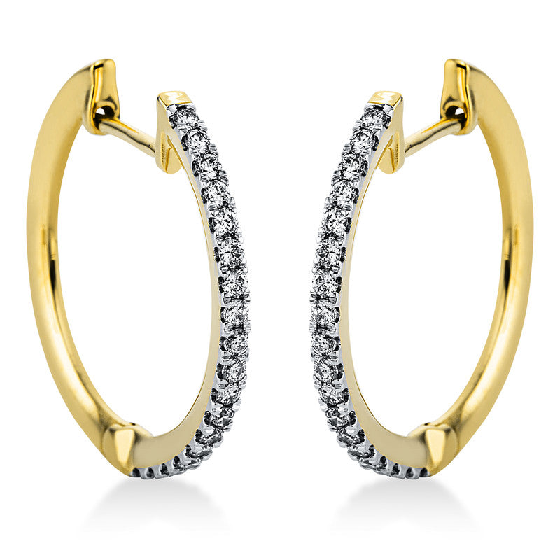 Серьги-кольца 14 карат GG+WG