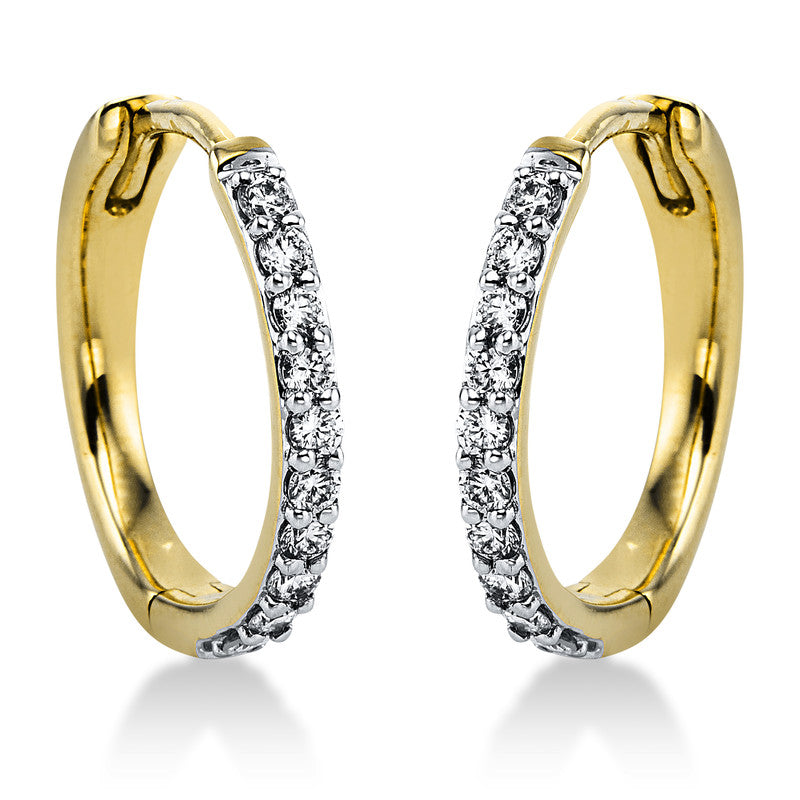 Серьги-кольца 14 карат GG+WG