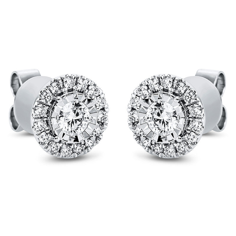 Серьги-гвоздики 18 кт WG