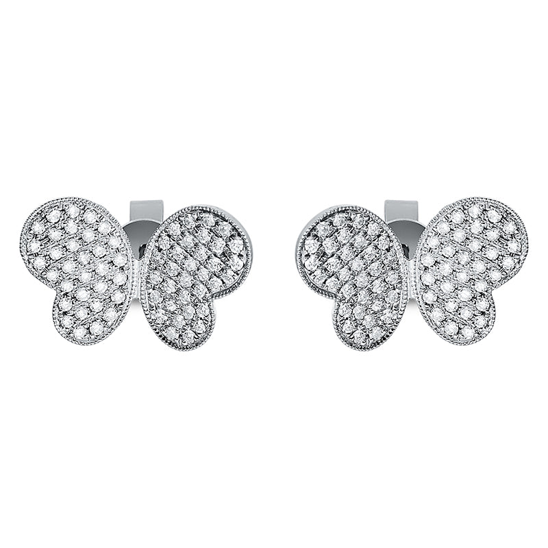 серьги-гвоздики WG 18kt