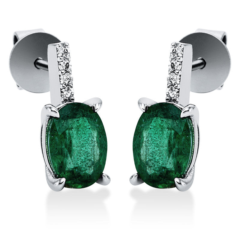 Серьги-гвоздики 18 кт WG