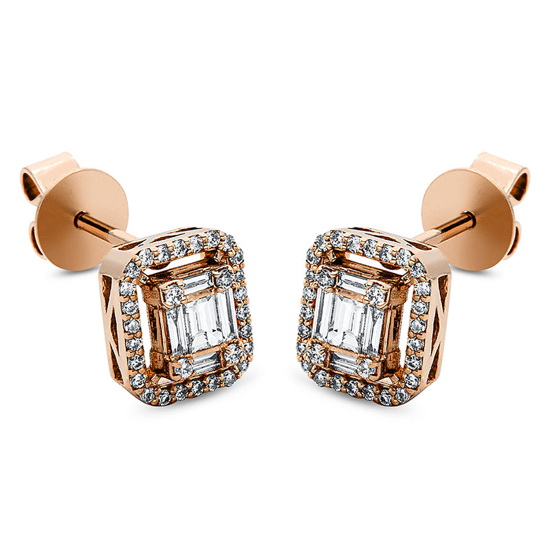 Серьги-гвоздики 18 кт RG