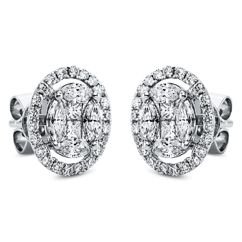 Серьги-гвоздики 18 кт WG