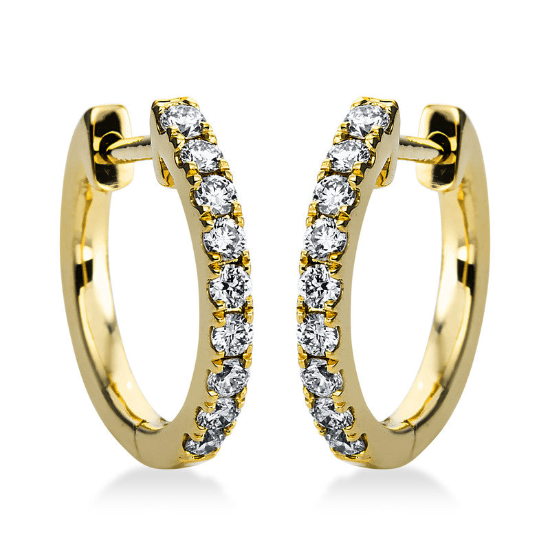 Серьги-кольца 18-каратное золото