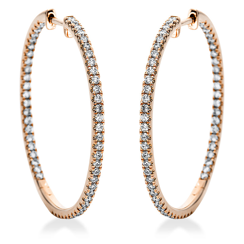 Серьги-кольца 18-каратное золото