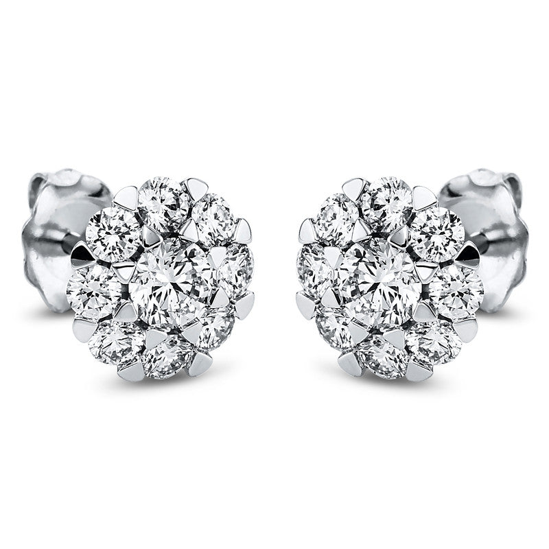 Серьги-гвоздики 18 кт WG