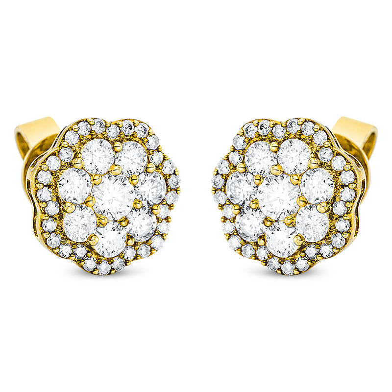 Серьги-гвоздики 18-каратное золото