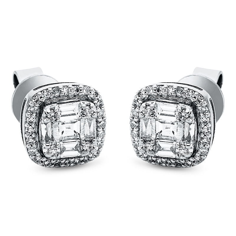 Серьги-гвоздики 18 кт WG