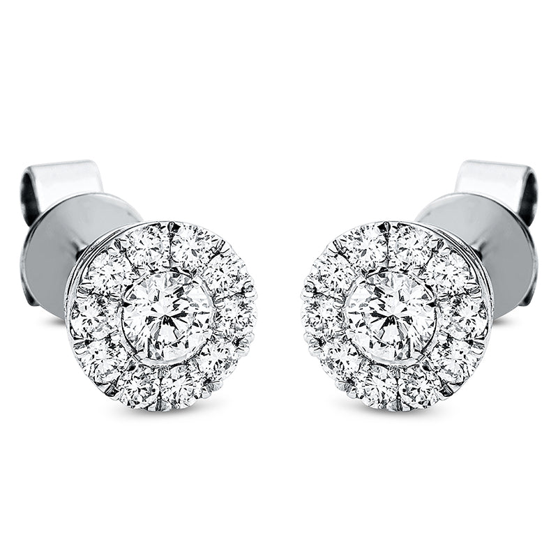 Серьги-гвоздики 18 кт WG