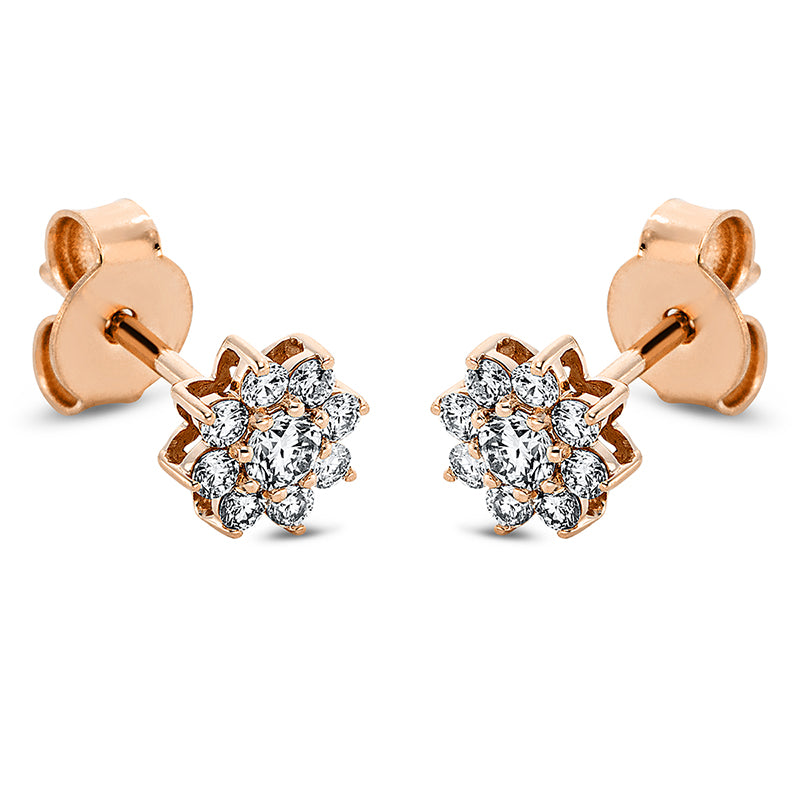 Серьги-гвоздики 18 кт RG