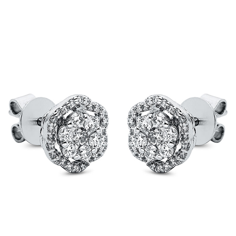 Серьги-гвоздики 18 кт WG