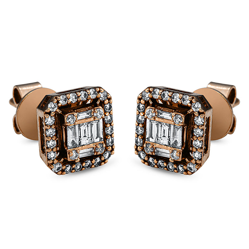 Серьги-гвоздики 18 кт RG