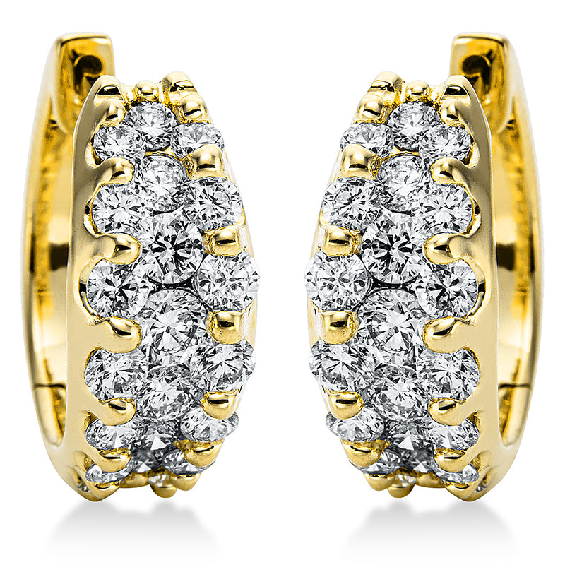 Hoop earrings 18 kt gold