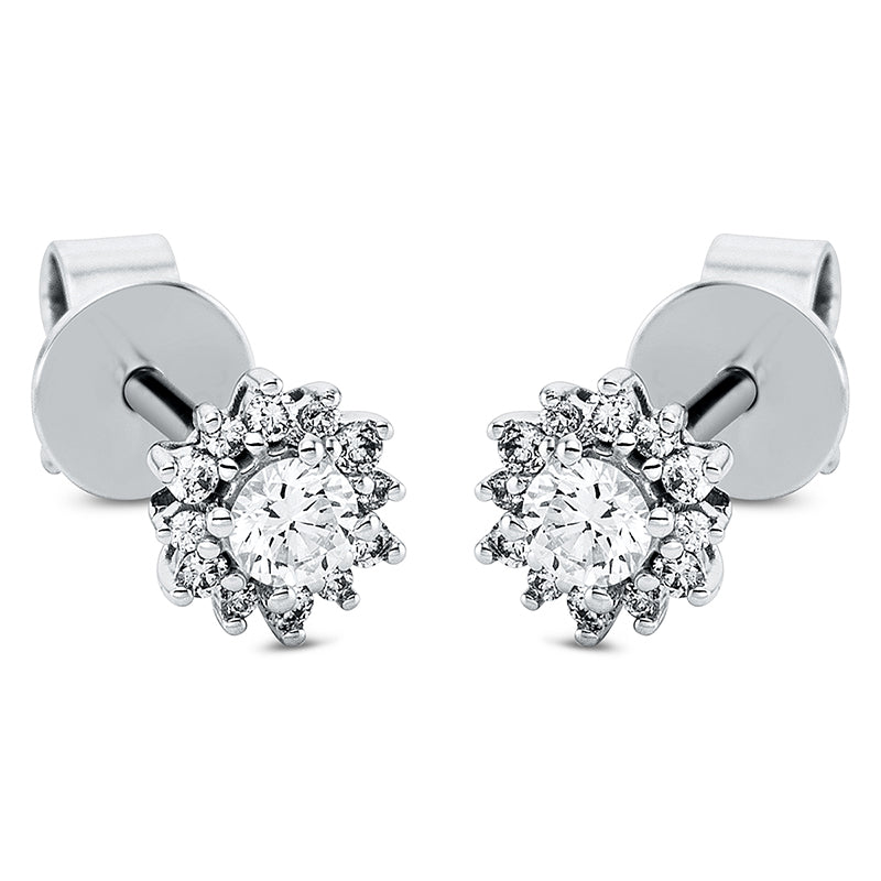 Серьги-гвоздики 18 kt WG sun