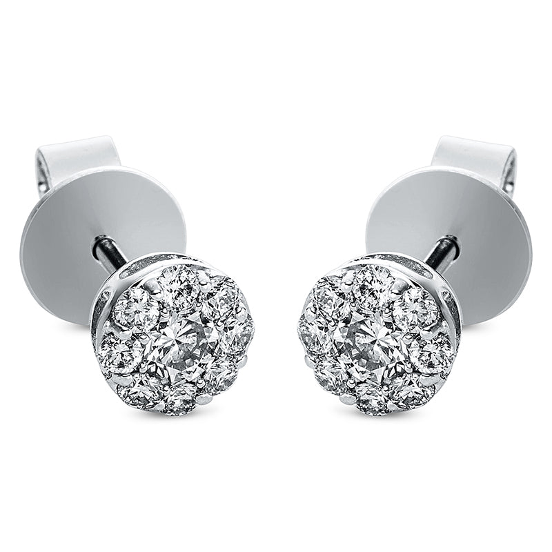 Серьги-гвоздики 18 кт WG