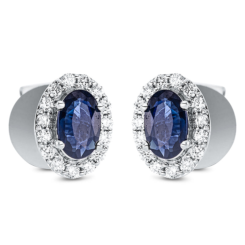 Ohrschmuck 4er-Krappe 18 kt WG Oval