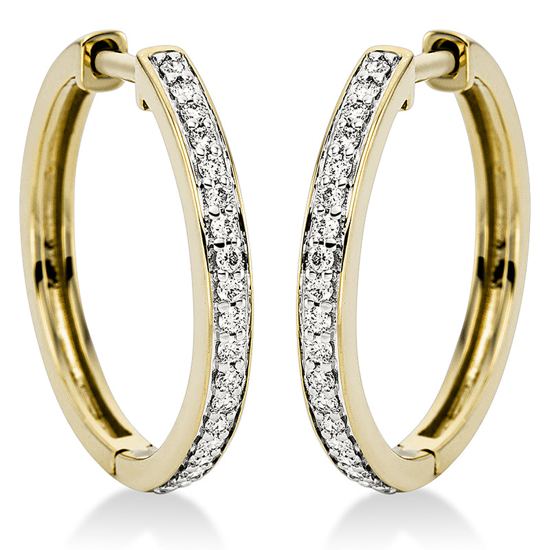 Серьги-кольца 18-каратное золото