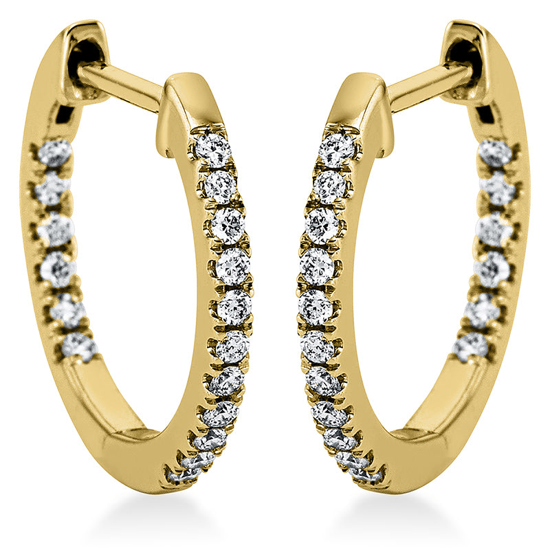 Серьги-кольца 18-каратное золото