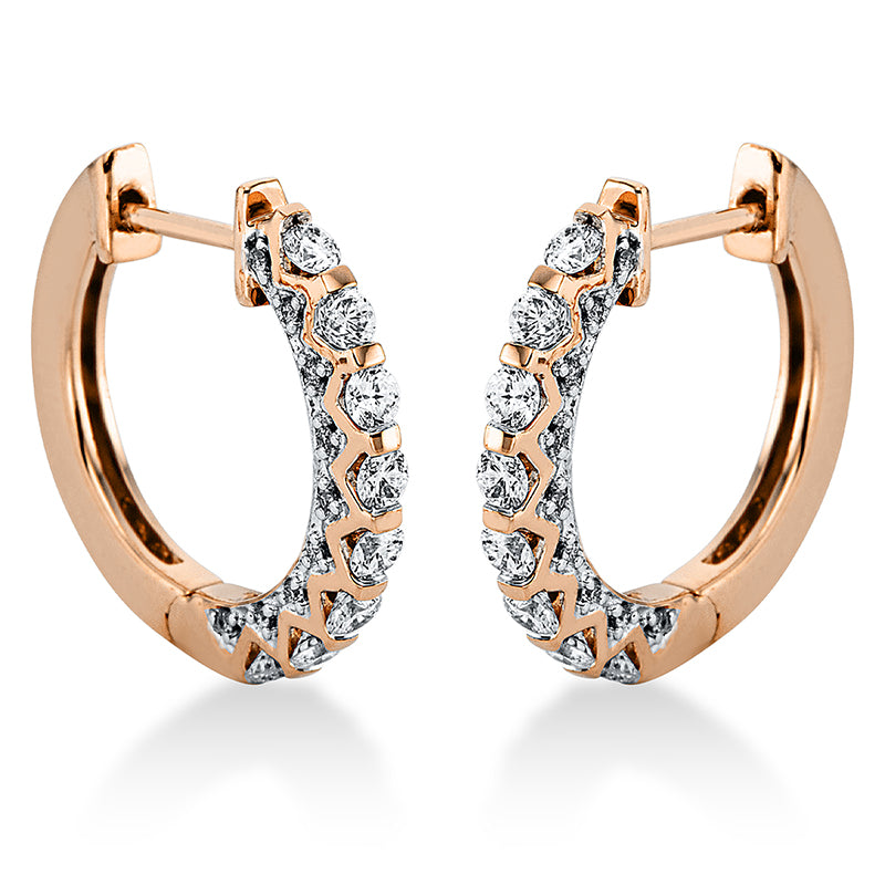 Серьги-кольца 18-каратное золото